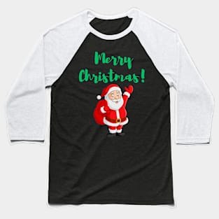 Merry Christmas Santa Carrying Presents Festive Holidays Baseball T-Shirt